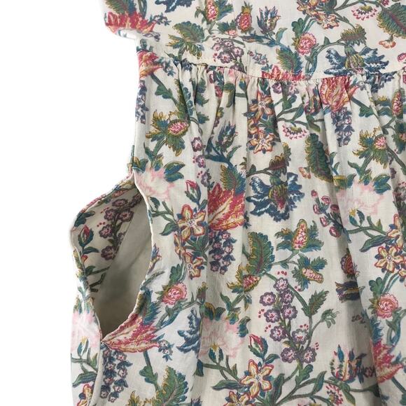 MADEWELL Garden Vine Sleeveless Cotton Dress Sz 0 Floral Fairy Cottage Preppy - Picture 8 of 14